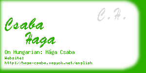 csaba haga business card
