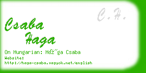 csaba haga business card